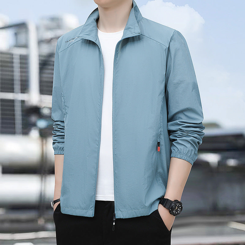 Herren Leichte Outdoorjacke mit verstellbarem Kragen Echo Archiv