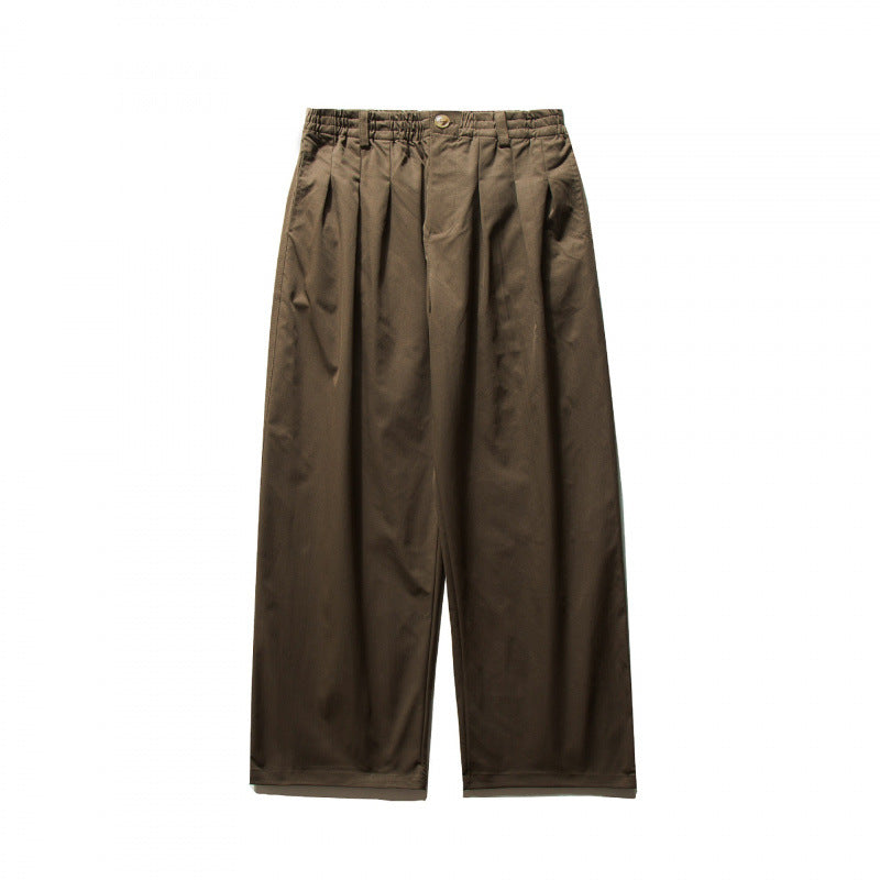 Unisex Weite Plissee-Hose mit elastischem Bund und Bundfalten Echo Archiv