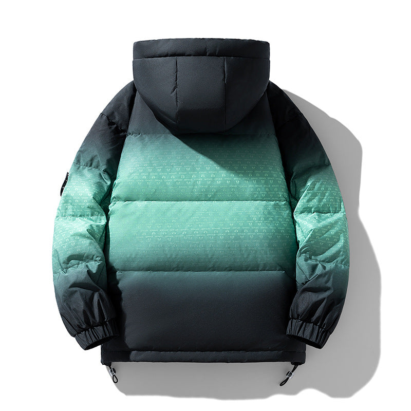 Herren isolierte Winterjacke mit modischem Farbverlauf Echoarchiv