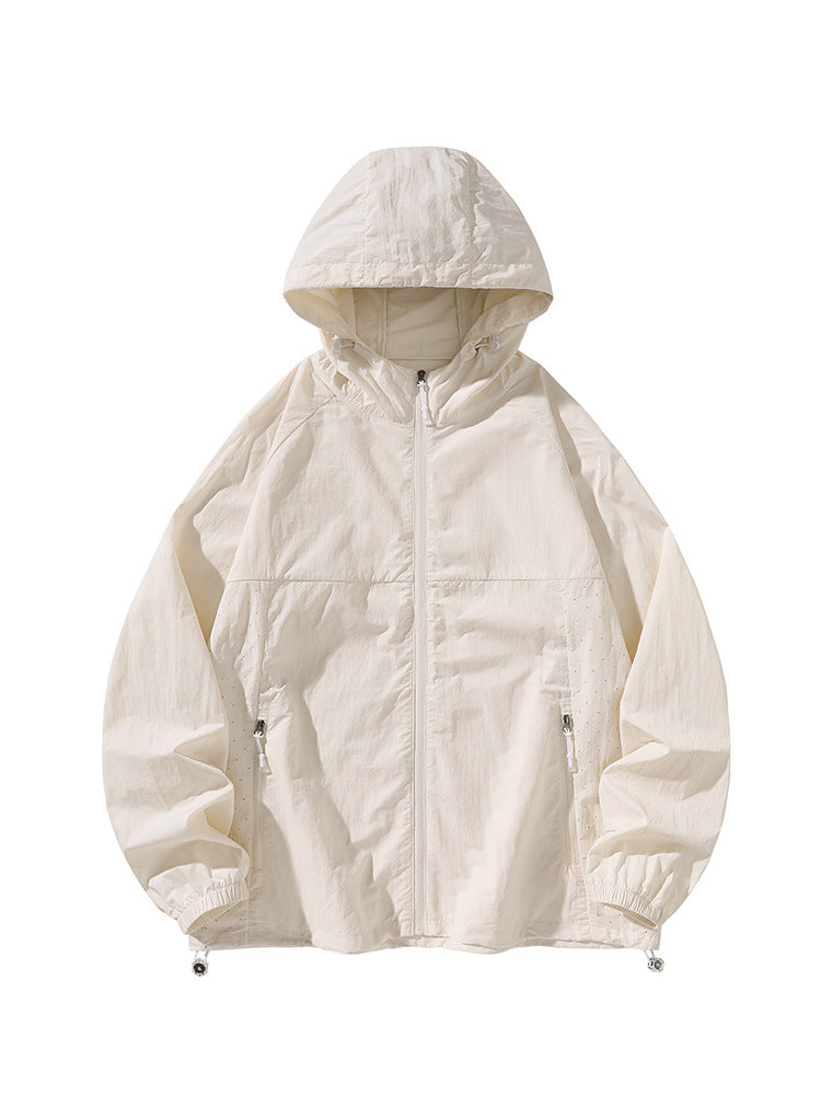 Herren leichte Regenjacke mit praktischen Reißverschlusstaschen Echoarchiv