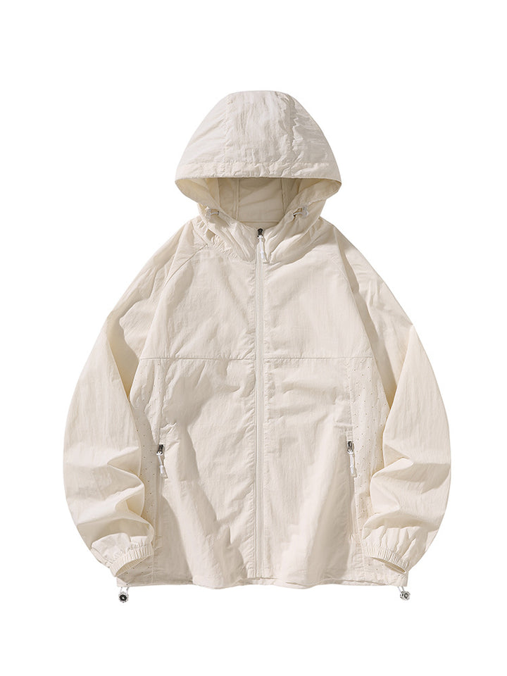 Herren leichte Regenjacke mit praktischen Reißverschlusstaschen Echoarchiv
