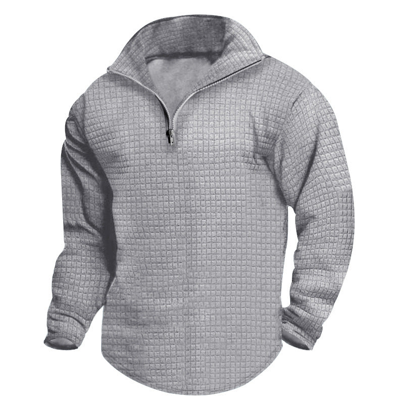 Herren Wärmeisolierter Pullover mit halbhohem Kragen und strukturierter Oberfläche – Marzano
