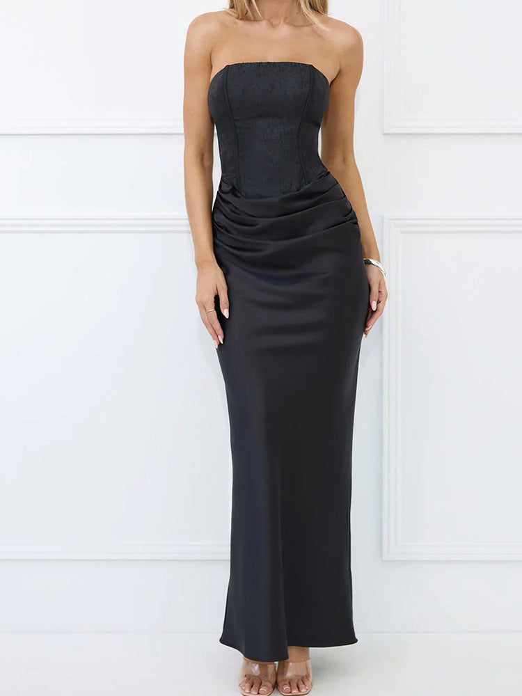 Damen Elegantes strapazierfähiges Abendkleid mit gerafft und Korsett-Oberteil Echo Archiv