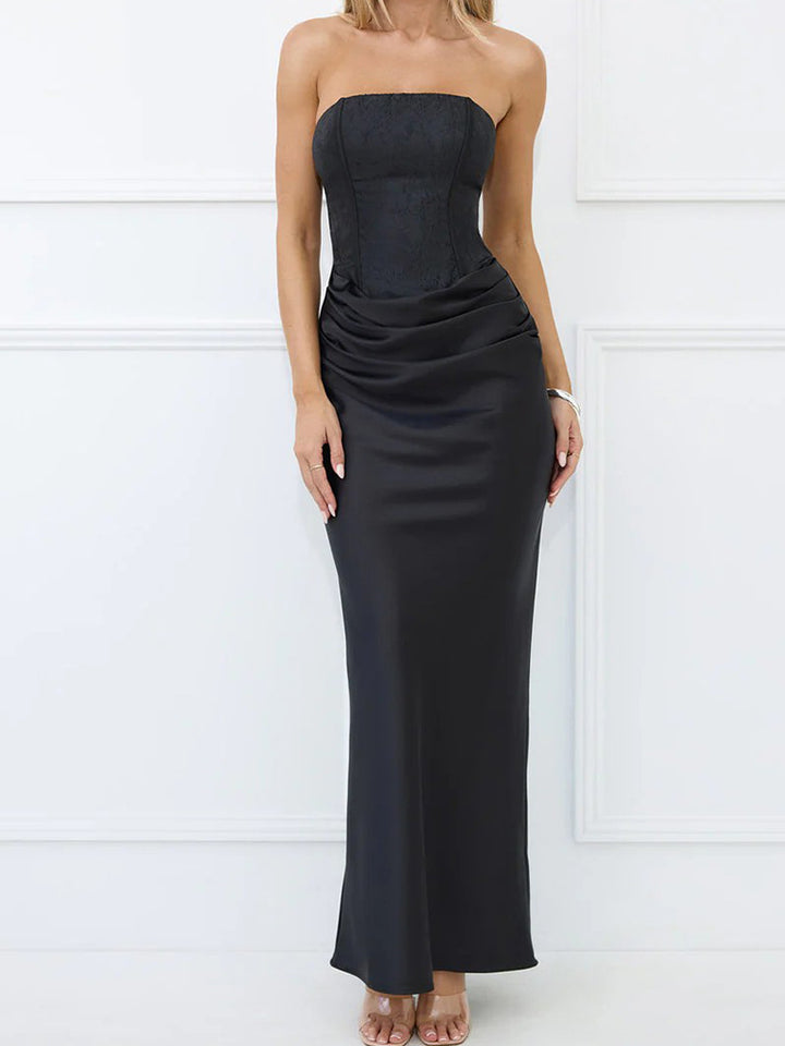 Damen Elegantes strapazierfähiges Abendkleid mit gerafft und Korsett-Oberteil Echo Archiv