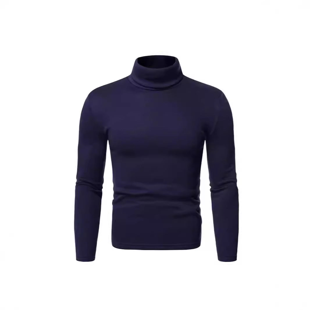 Herren Rollkragenpullover aus weichem Baumwollmix mit körperbetontem Schnitt Echoarchiv