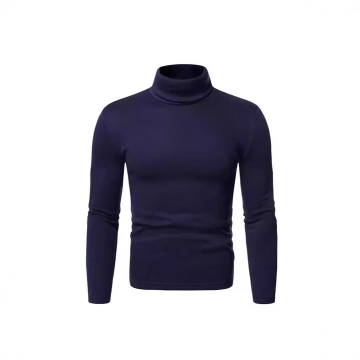 Herren Rollkragenpullover aus weichem Baumwollmix mit körperbetontem Schnitt Echoarchiv