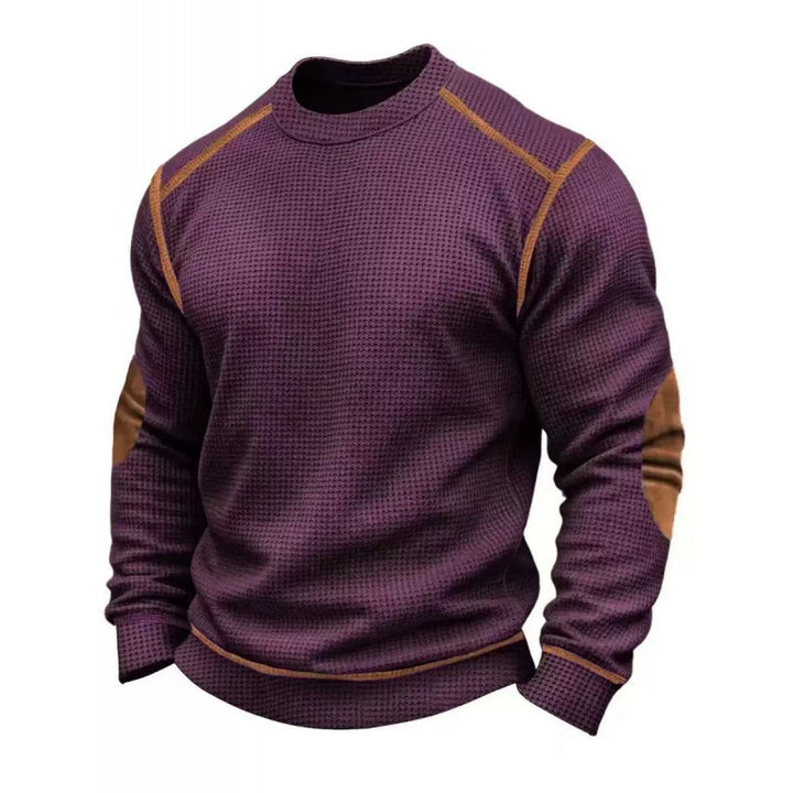 Herren Modischer Langarmpullover mit strukturiertem Design Echoarchiv