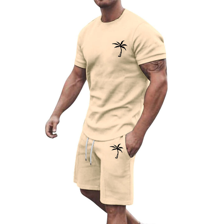 Herren lässiges Freizeit-Set mit Palmen-Design Echoarchiv