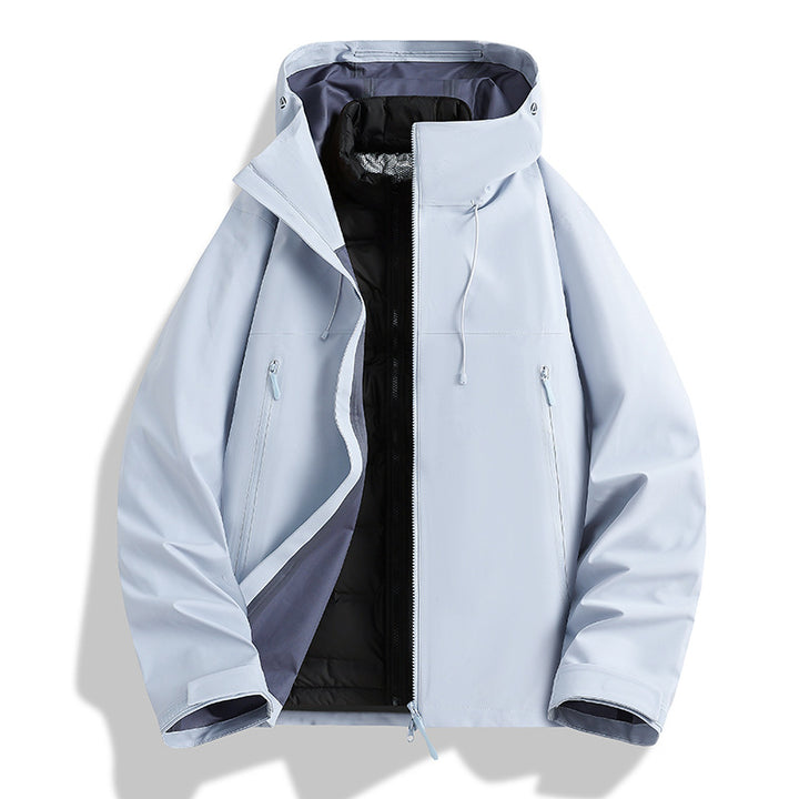 Herren Wasserdichte Softshell-Outdoorjacke mit verstellbarer Kapuze und atmungsaktiver Membran Echoarchiv