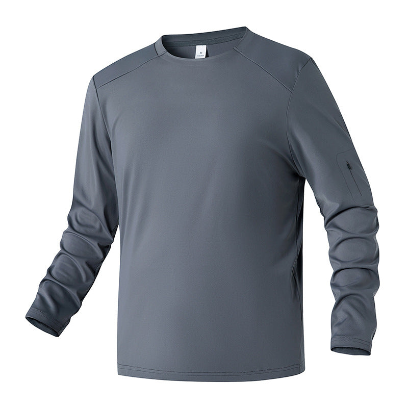 Herren Funktionsshirt mit langem Arm und praktischer Tasche Echoarchiv