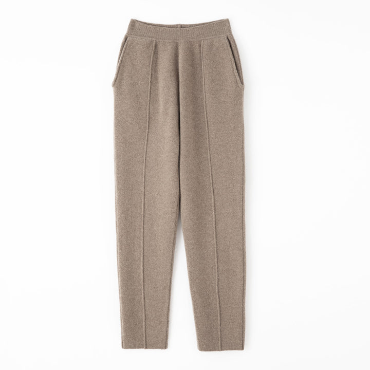 Damen Strickhose mit schmaler Beinform, elastischem Bund und Bügelfalte Echoarchiv