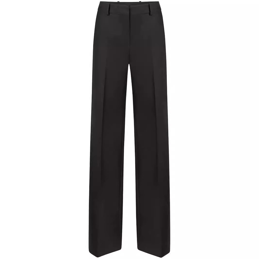 Damen Hochtaillierte weite Nadelstreifen-Hose im Tailoring-Stil Echoarchiv