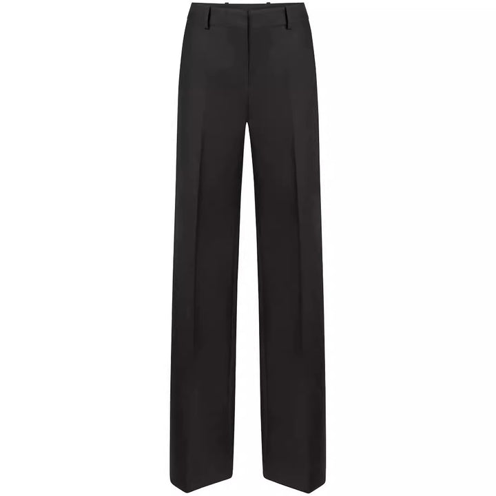 Damen Hochtaillierte weite Nadelstreifen-Hose im Tailoring-Stil Echoarchiv