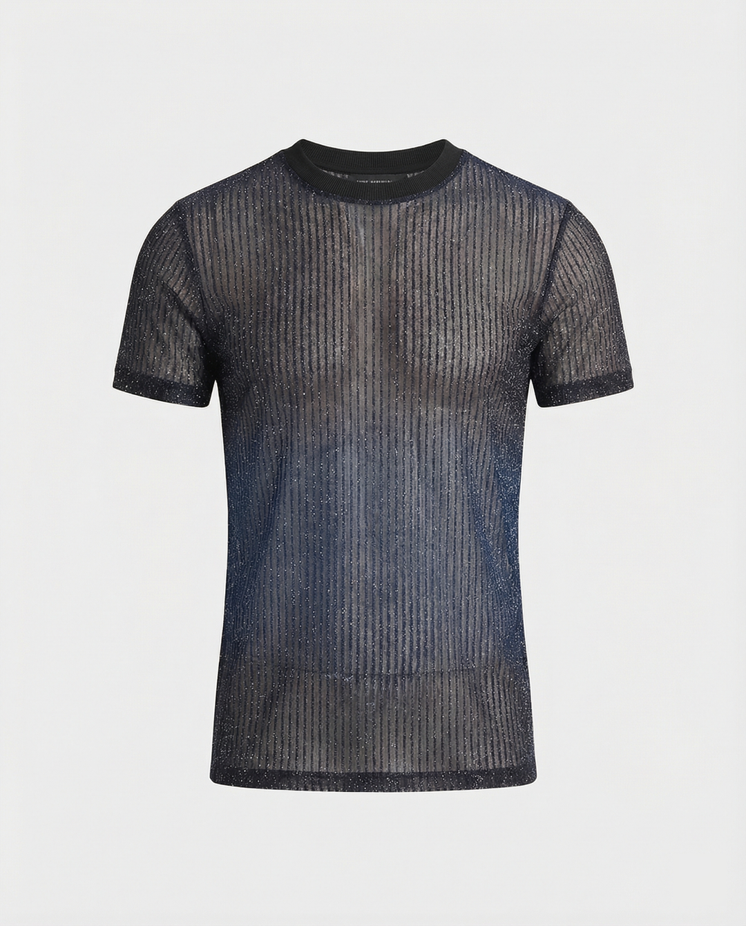 Herren Hochwertiges Mesh-T-Shirt mit glitzerndem Effekt Echoarchiv