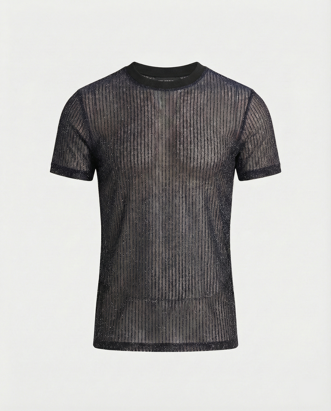 Herren Hochwertiges Mesh-T-Shirt mit glitzerndem Effekt Echoarchiv