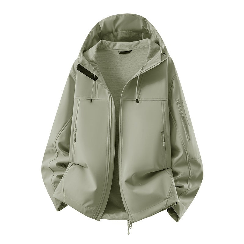Herren Softshell-Jacke mit Fleecefutter, wasserabweisend und kapuzenverstärkung Echoarchiv