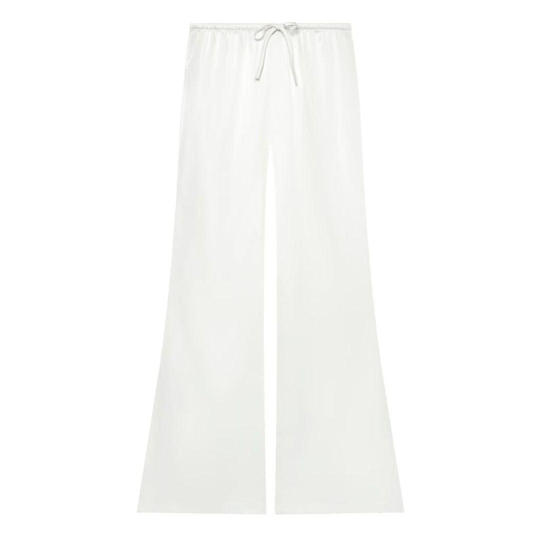 Damen Weite Satin-Hose mit elastischem Tunnelzugbund und Polka-Dot-Muster Echo Archiv