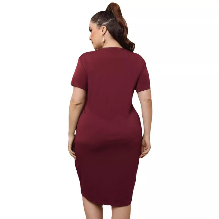 Damen stylisches Wickelkleid mit Taillengürtel Echo Archiv