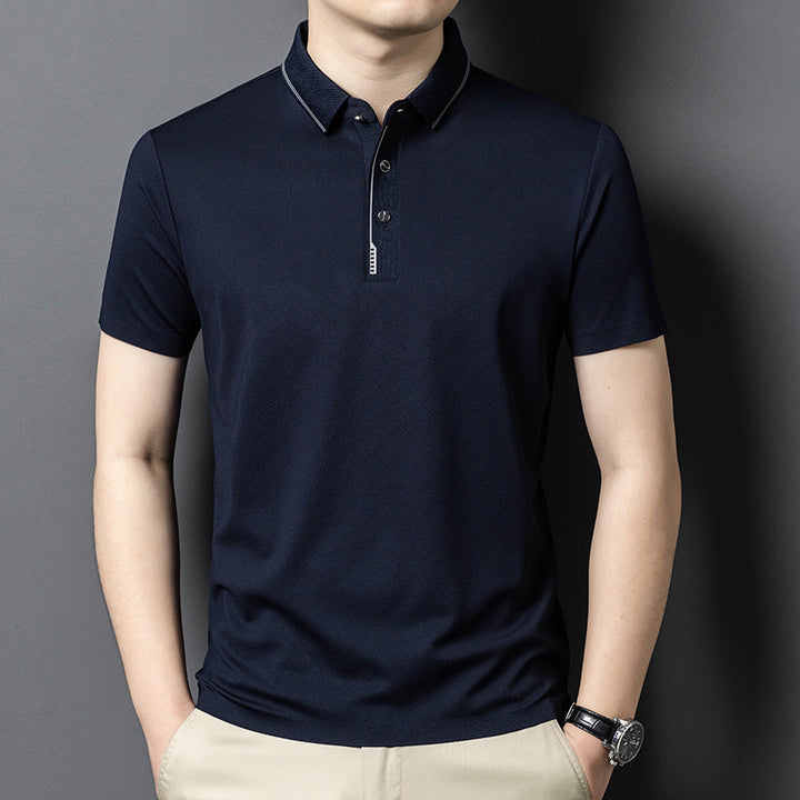 Herren Kurzarm Poloshirt mit strukturiertem Design Echoarchiv