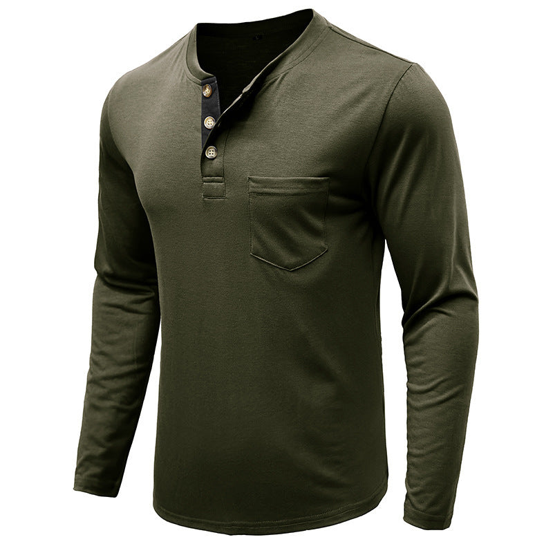 Herren Langarmshirt mit Knopfleiste Echoarchiv