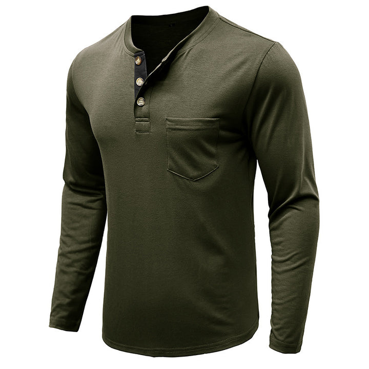Herren Langarmshirt mit Knopfleiste Echoarchiv