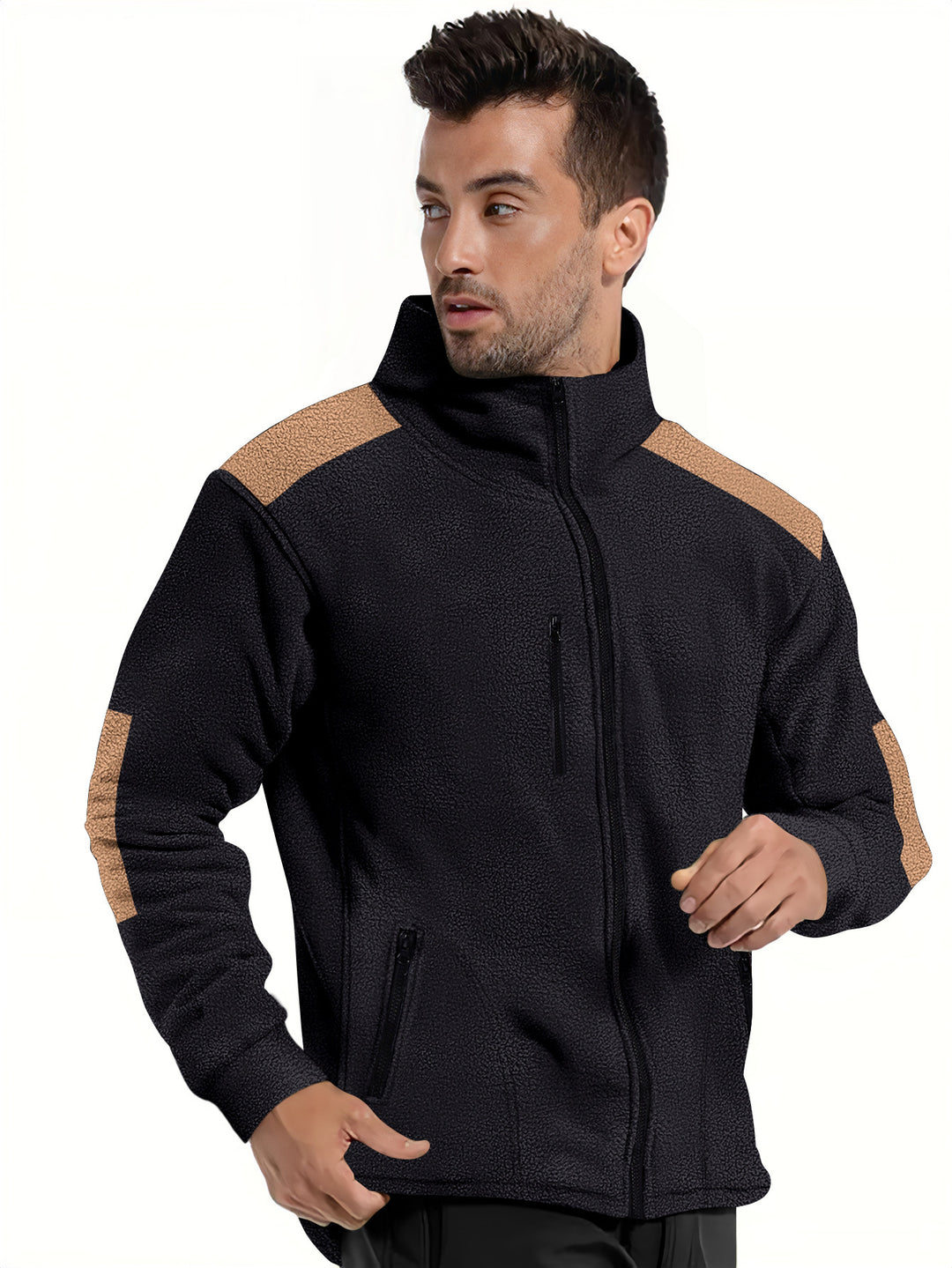 Herren Fleecejacke mit funktionalen Reißverschlusstaschen Echoarchiv