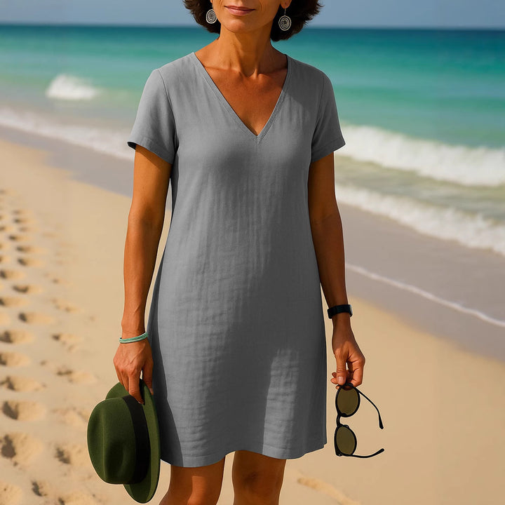 Damen Sommerliches V-Ausschnitt Kleid Echo Archiv