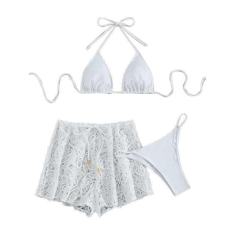 Damen Badeshorts aus durchscheinendem Häkelstoff Echo Archiv