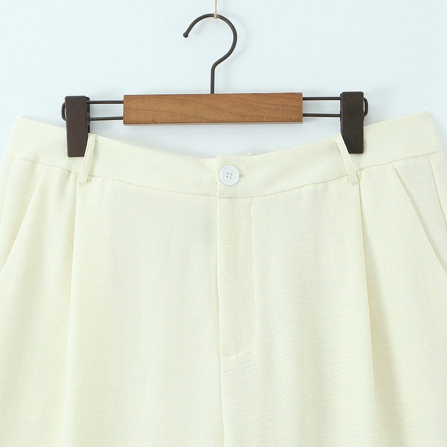 Damen Leicht fallende Highwaist Palazzohose mit weitem Bein und Bügelfalte Echo Archiv