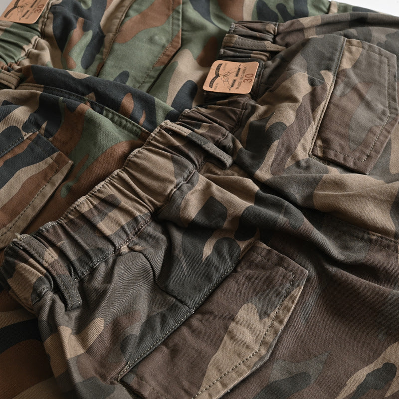 Herren Cargohose im Military-Look mit Mehrfachtaschen und geradem Schnitt Echoarchiv