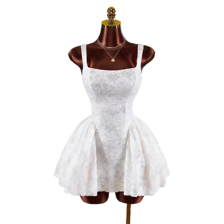Damen nan tailliertes Spitzen-Cocktailkleid mit Korsett-Bustier und doppellagigem Schößchenrock Echo Archiv