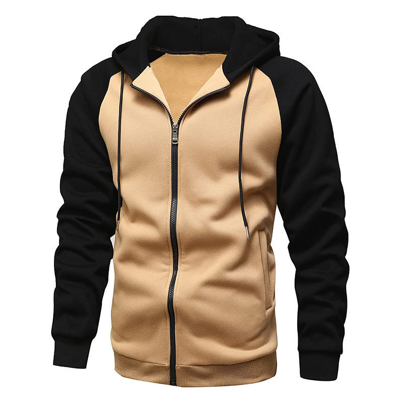 Herren Kapuzenjacke mit kontrastierenden Ärmeln Echoarchiv