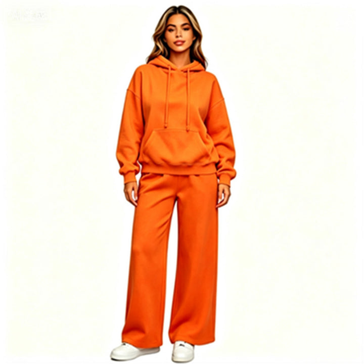 Damen Bequemer Oversized Hoodie mit weiten Jogginghosen Echoarchiv