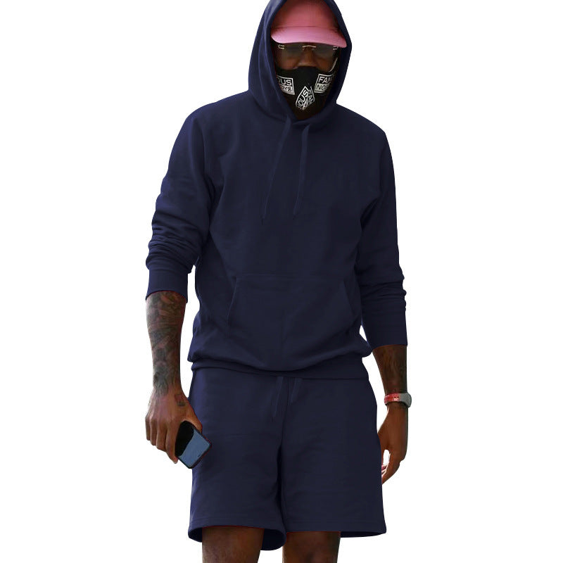 Herren Sportliches Hoodie- und Shorts-Set Echoarchiv