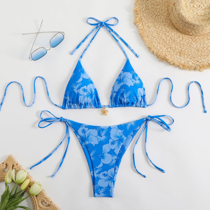 Damen Triangel-Bikini mit zierlichen Blumendetails Echo Archiv