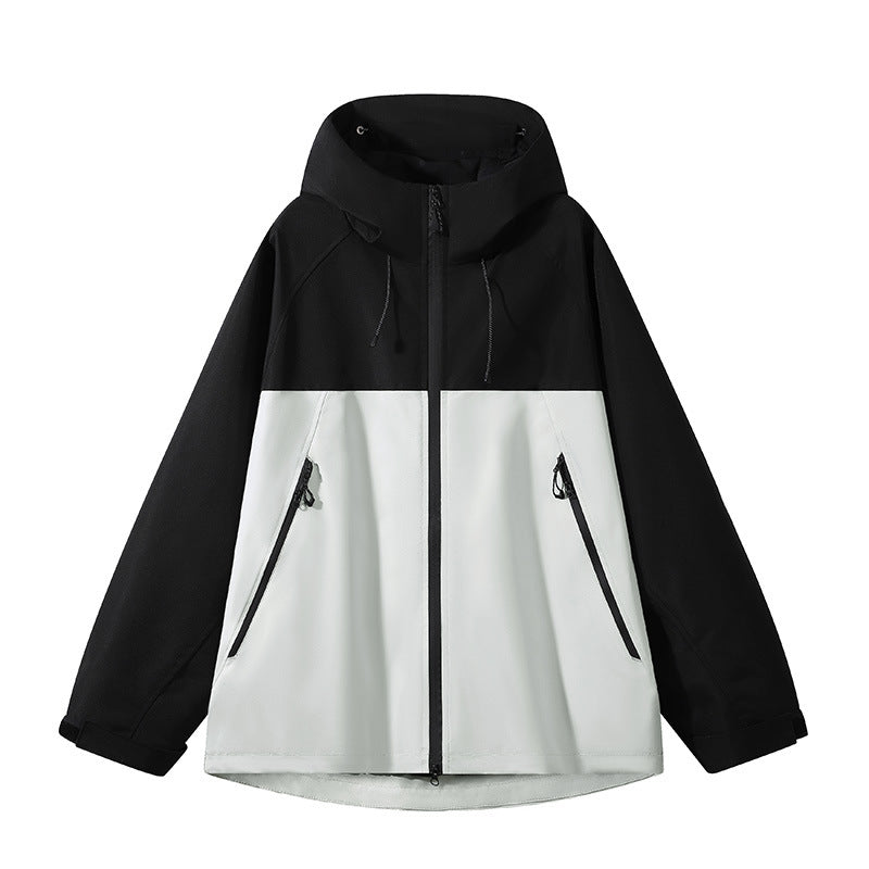 Herren elastische Softshell-Hoodie-Jacke mit ergonomischem Raglan-Schnitt, Zwei-Wege-Reißverschluss und verstellbaren Klettmanschetten – Cavarno