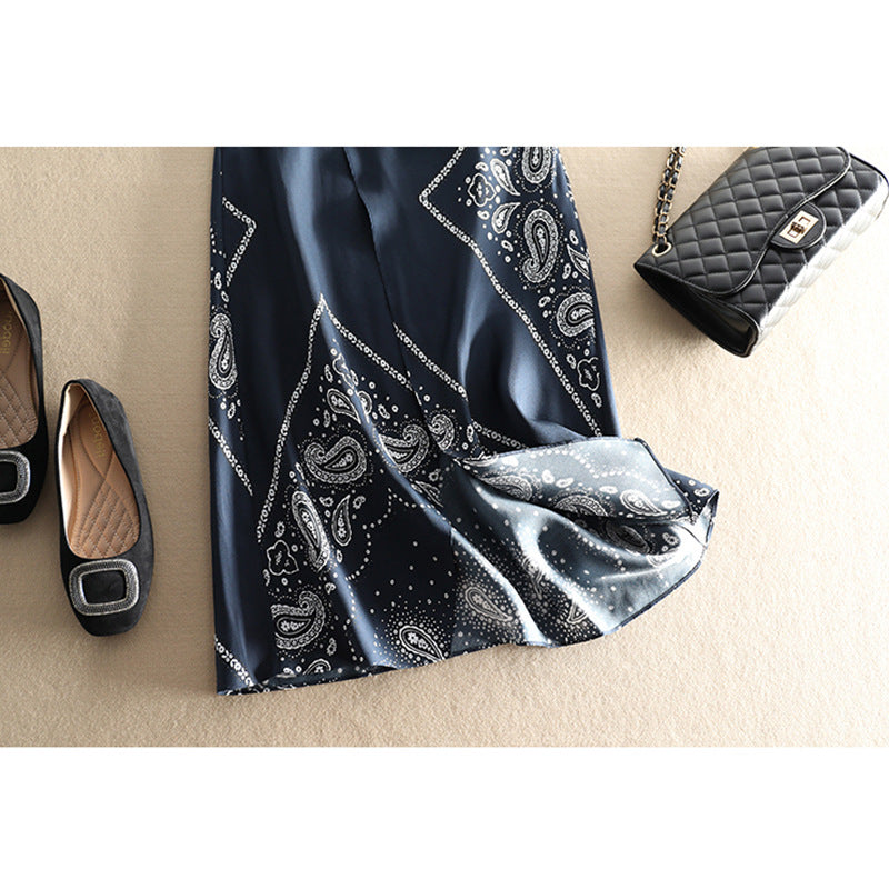Damen Eleganter langer Rock mit Paisleymuster Echoarchiv