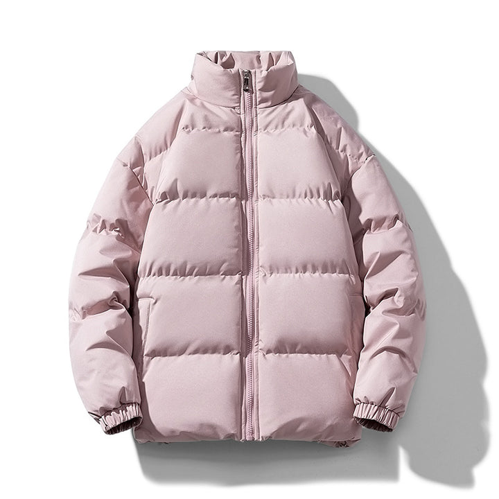 Herren voluminöse Isolationsjacke mit mattem Mikrofasermaterial und hohem Stehkragen – Marzano