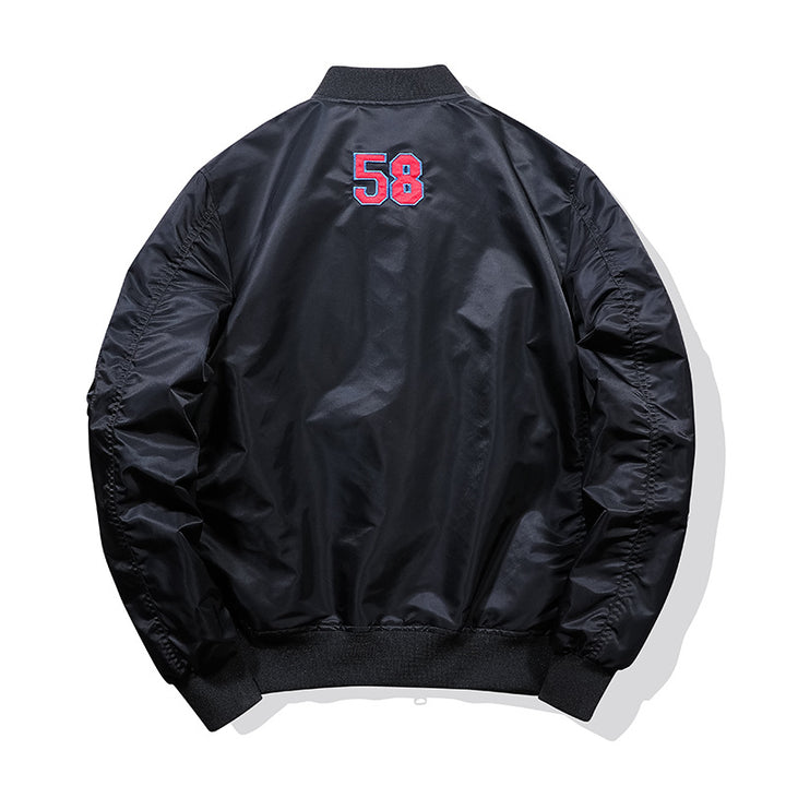 Herren Sportliche Bomberjacke mit bunten Applikationen Echo Archiv