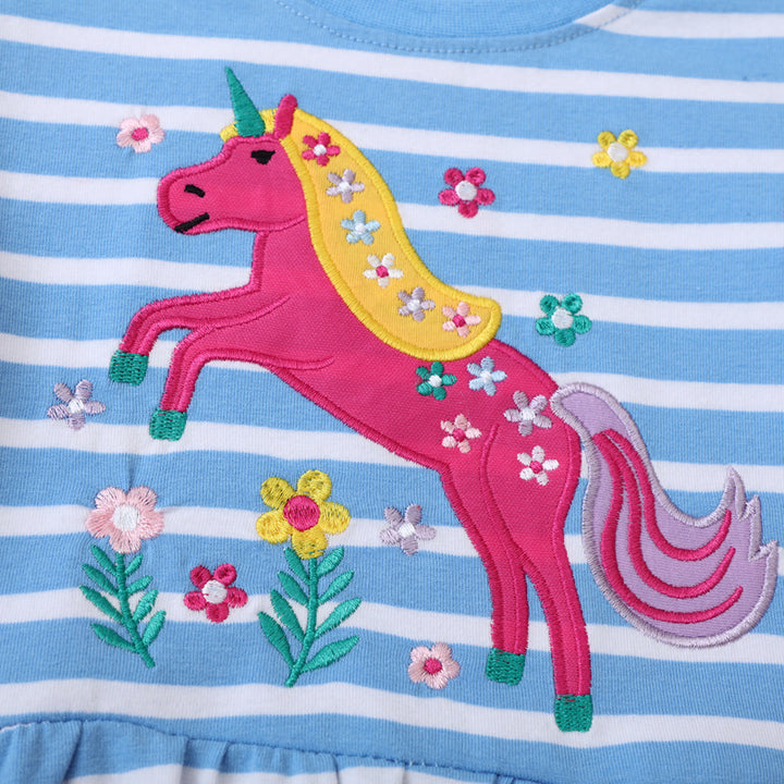 Mädchen Freizeitkleid mit süßem Einhorn-Design Echo Archiv