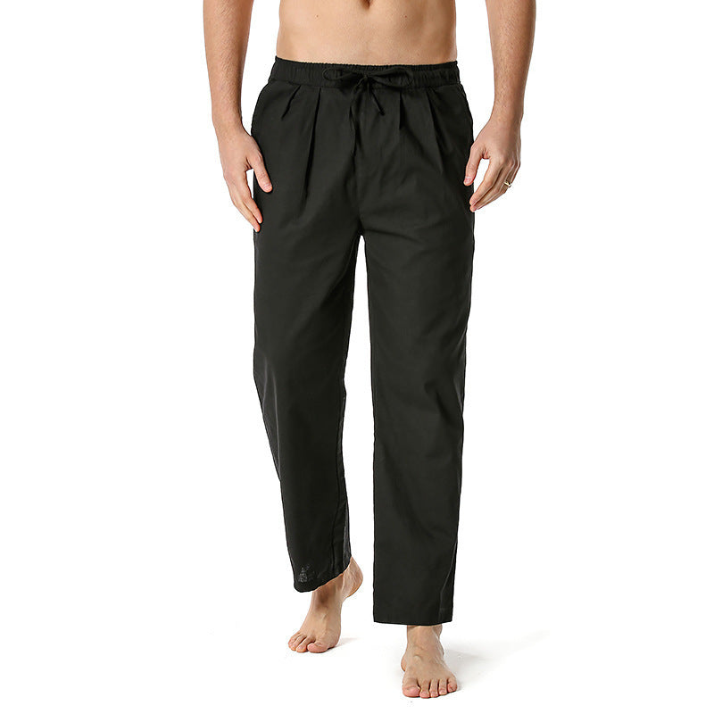 Herren luftige Sommerhose mit verstellbarem Kordelzug und seitlichen Taschen Echoarchiv