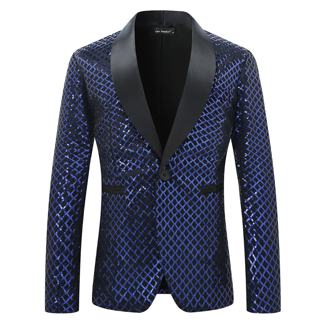 Herren Funkelnder Paillettenblazer mit elegantem Schnitt Echoarchiv