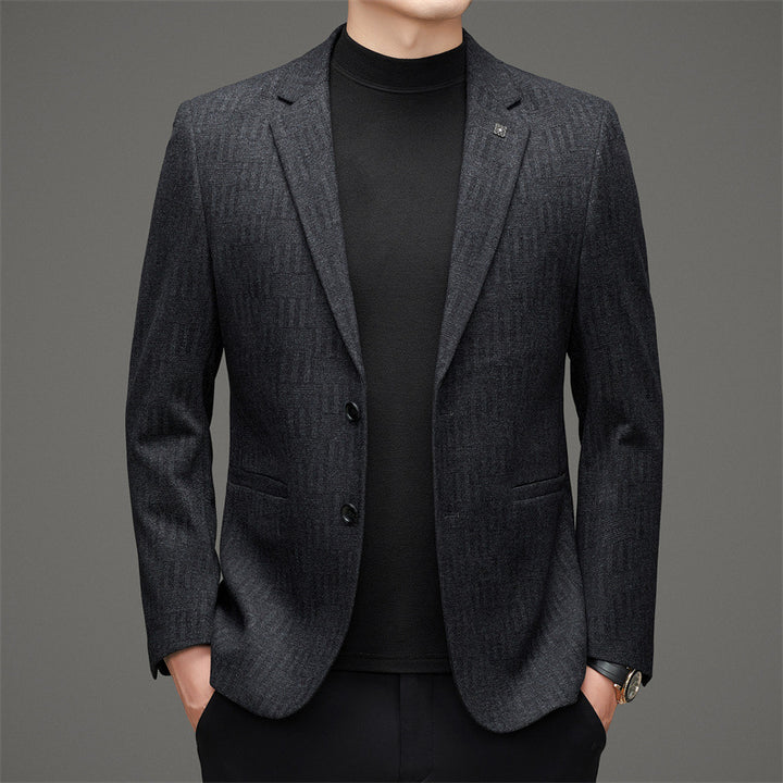 Herren eleganter Blazer mit modernem Strukturdesign Echoarchiv