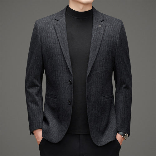 Herren eleganter Blazer mit modernem Strukturdesign Echoarchiv