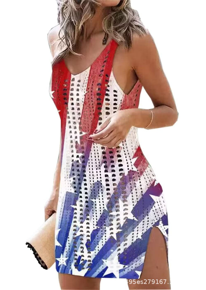 Damen figurbetontes Häkelkleid mit Seitenschlitzen Echo Archiv