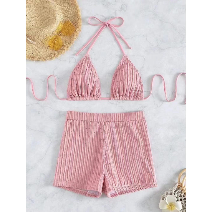 Damen Triangel-Bikini mit hochwertigem Rüschendesign und stretchy Shorts Echo Archiv