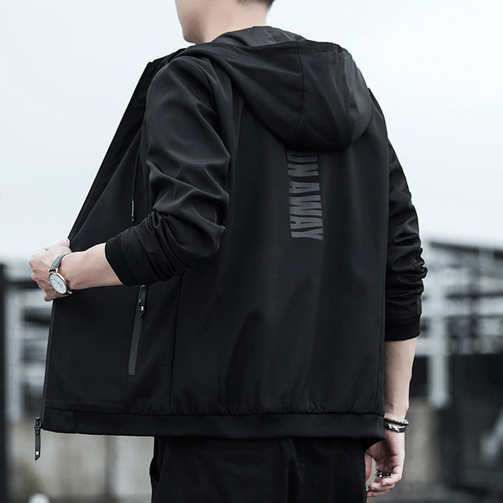 Herren Urbaner Softshell-Hoodie mit getapten Nähten, verstellbarer Kapuze und Zipper-Taschen Echoarchiv