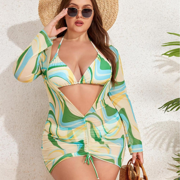 Damen Bikiniset mit lässigem Wickelkleid und verspieltem Design Echo Archiv