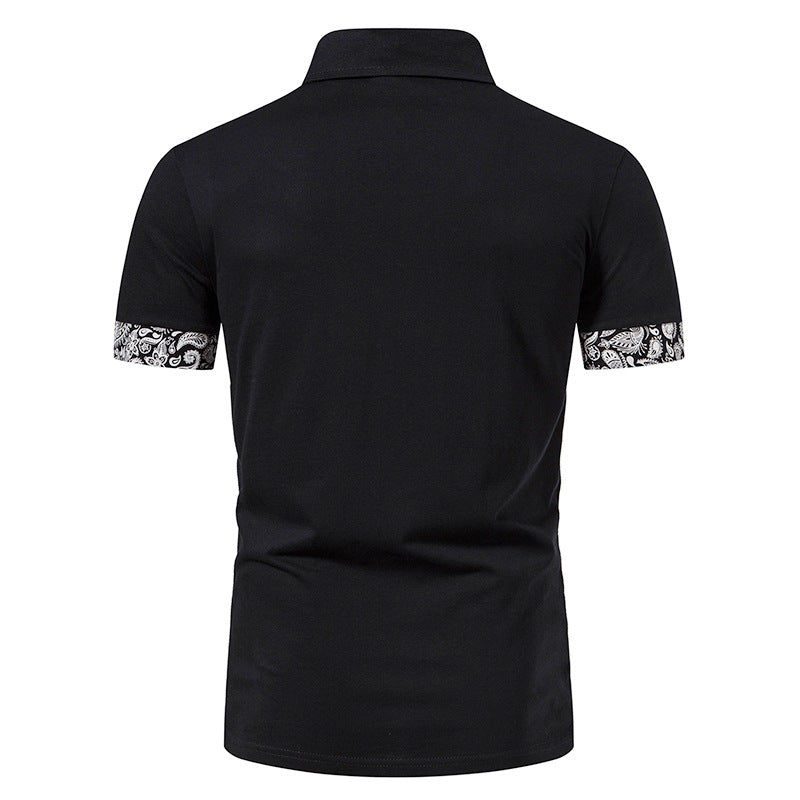 Herren Poloshirt mit modernem Paisleymuster und sportlichem Schnitt Echoarchiv