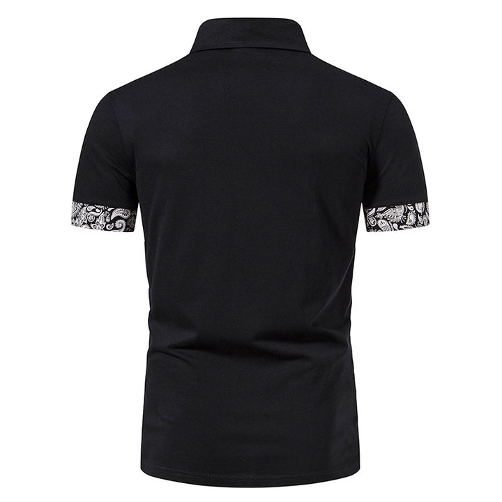 Herren Poloshirt mit modernem Paisleymuster und sportlichem Schnitt Echoarchiv